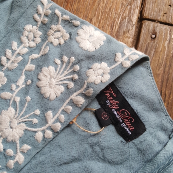 French Blue Embroidered Del Rio - Picture 2 of 7